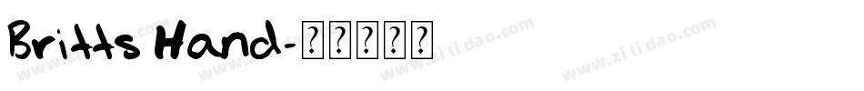 Britts Hand字体转换